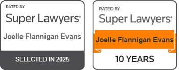 Super Lawyers badges Joelle Evans